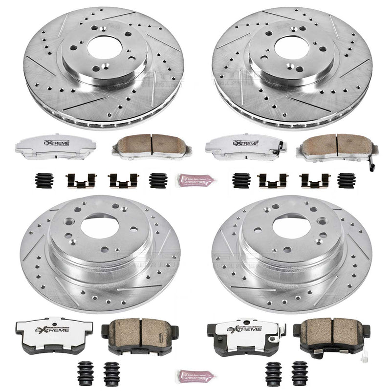 Power Stop K2298-26 - Z26 Extreme Street Warrior 1-Click Brake Kit (Front And Rear) vehicle fitment brake part