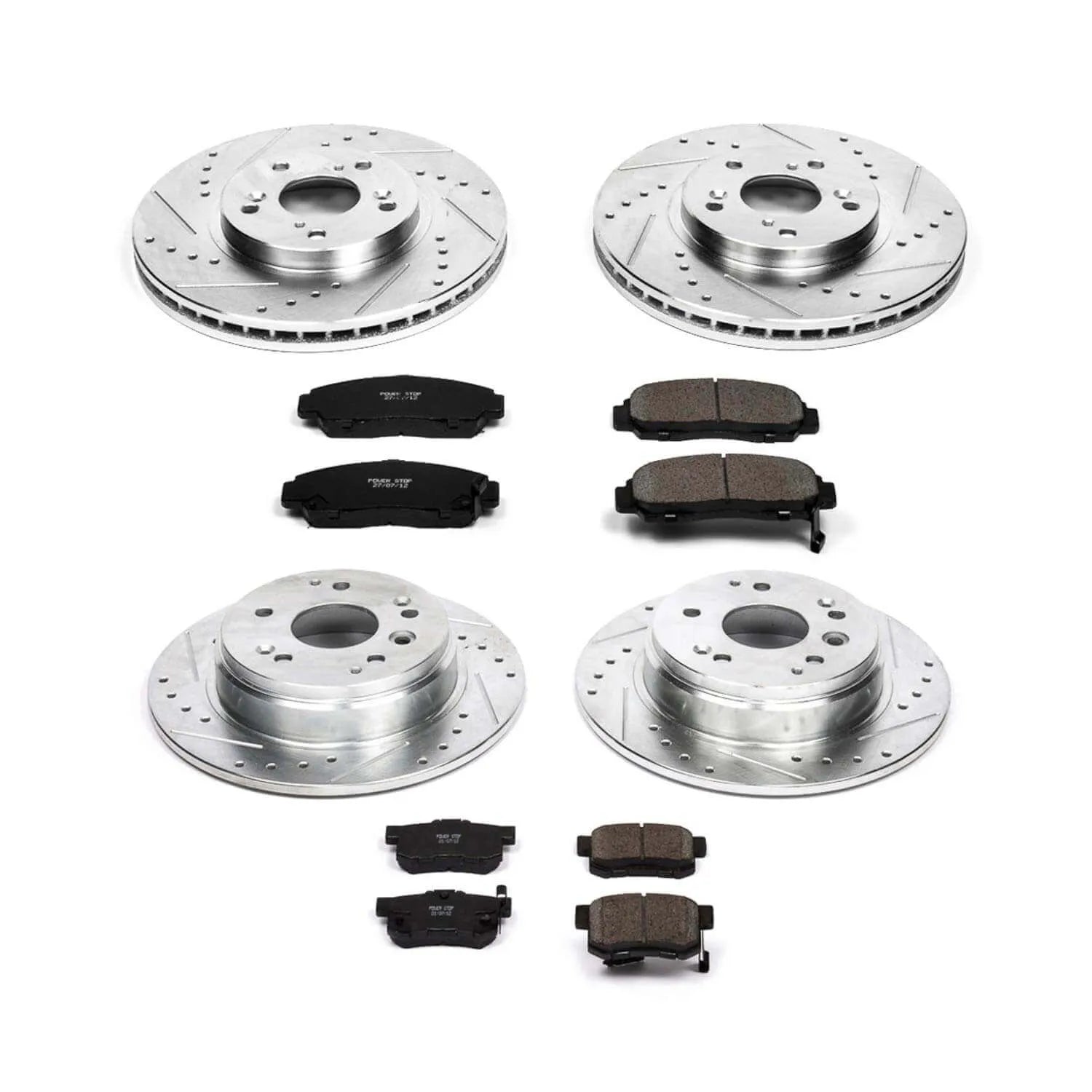 Power Stop K2298 - Z23 Evolution Sport Performance 1-Click Brake Kit With Hardware (Front And Rear)