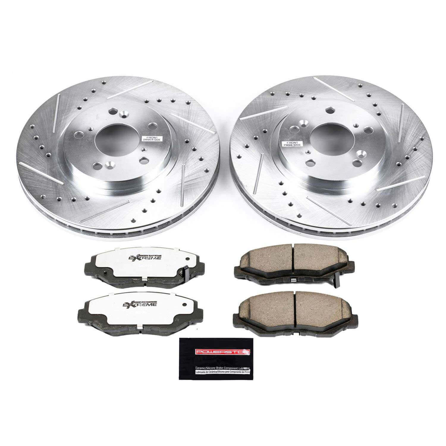 Power Stop K2302-26 Z26 Extreme Street Warrior 1-Click Brake Kit (Front) for 2003-2008 Honda Pilot product image