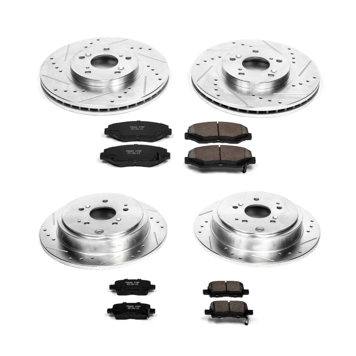 Power Stop K2303 - Z23 Evolution Sport Performance 1-Click Brake Kit With Hardware (Front And Rear)