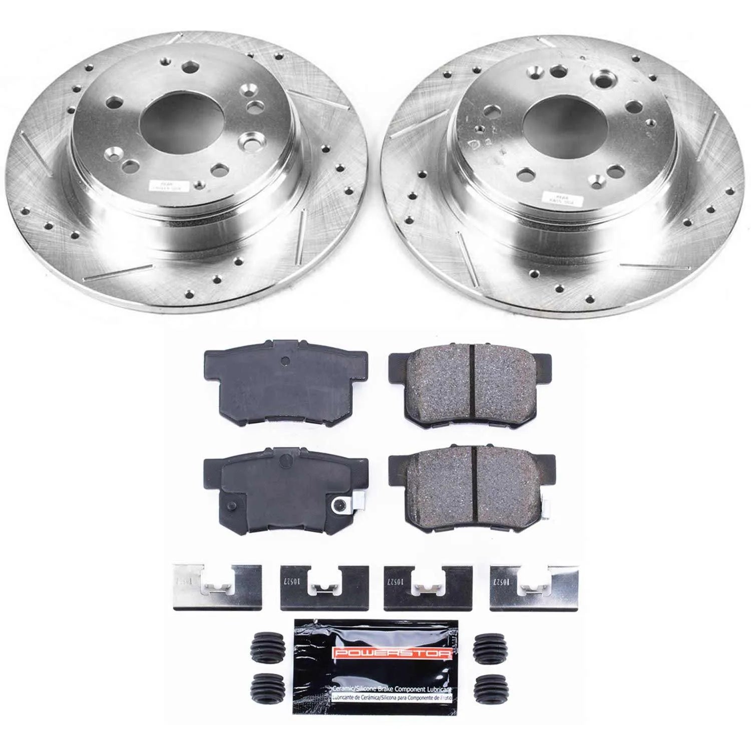 Power Stop K2308 - Z23 Evolution Sport Performance 1-Click Brake Kit With Hardware (Rear)