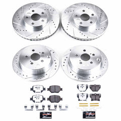 Power Stop K2314-26 Z26 Extreme Street Warrior 1-Click Brake Kit (Front And Rear) for 2000-2005 Toyota Celica product image