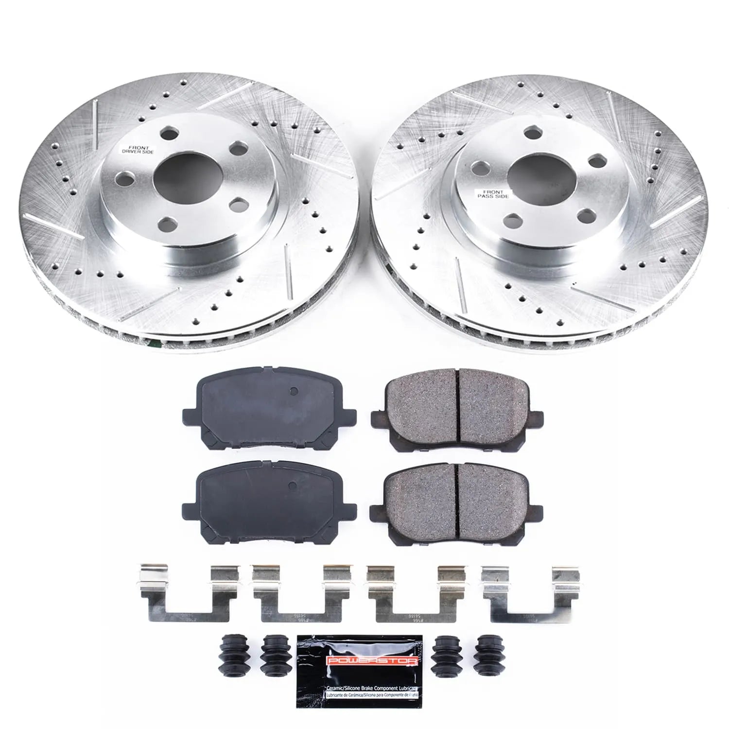 Power Stop K2316 - Z23 Evolution Sport Performance 1-Click Brake Kit With Hardware (Front)