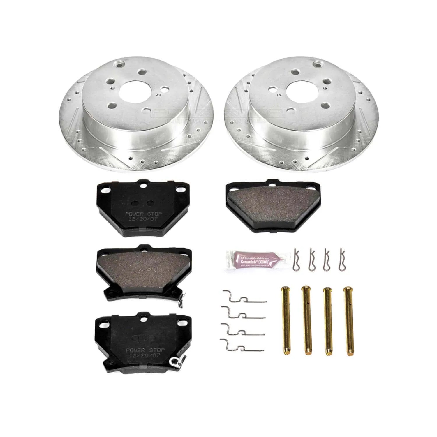 Power Stop K2318 - Z23 Evolution Sport Performance 1-Click Brake Kit With Hardware (Rear)