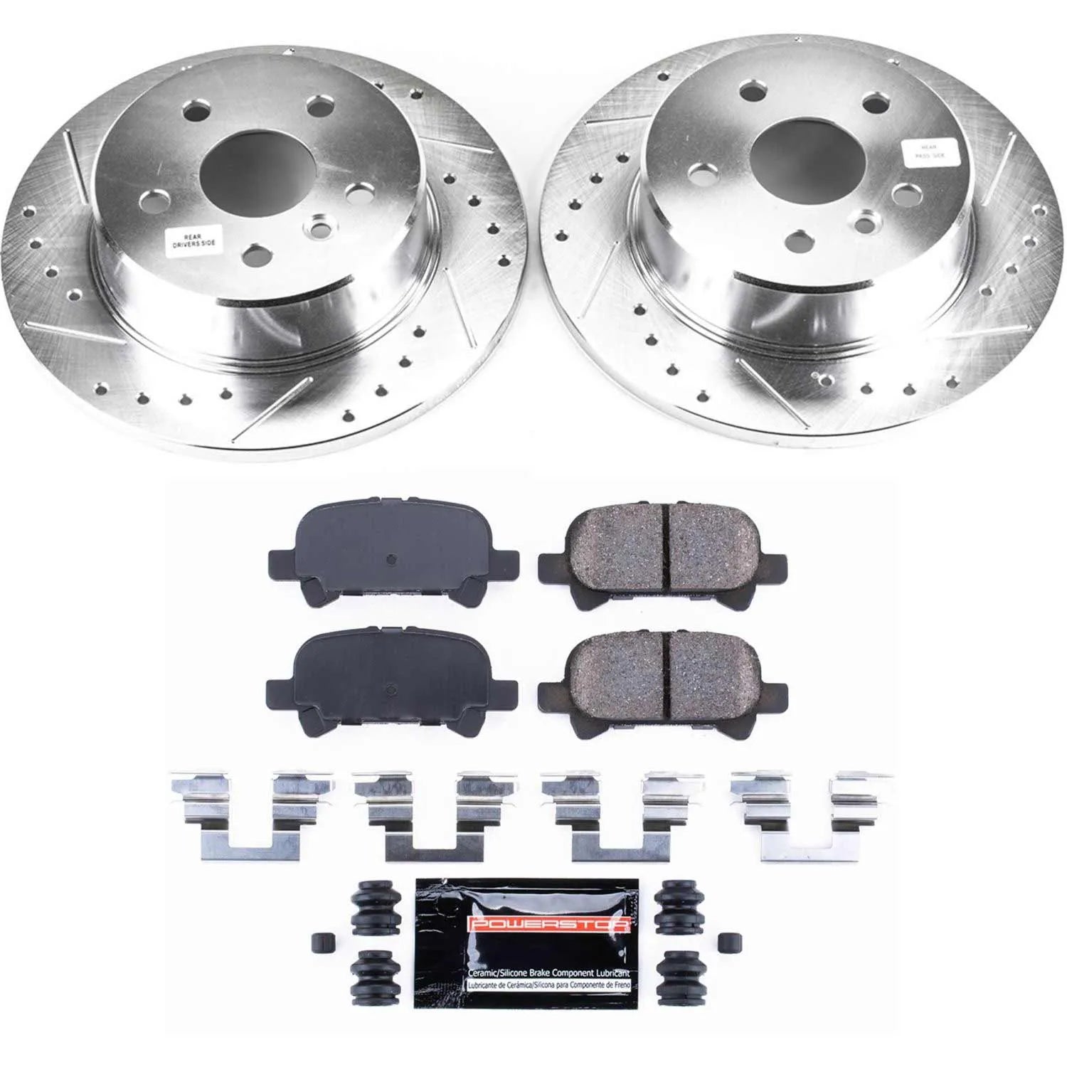 Power Stop K2322 - Z23 Evolution Sport Performance 1-Click Brake Kit With Hardware (Rear)