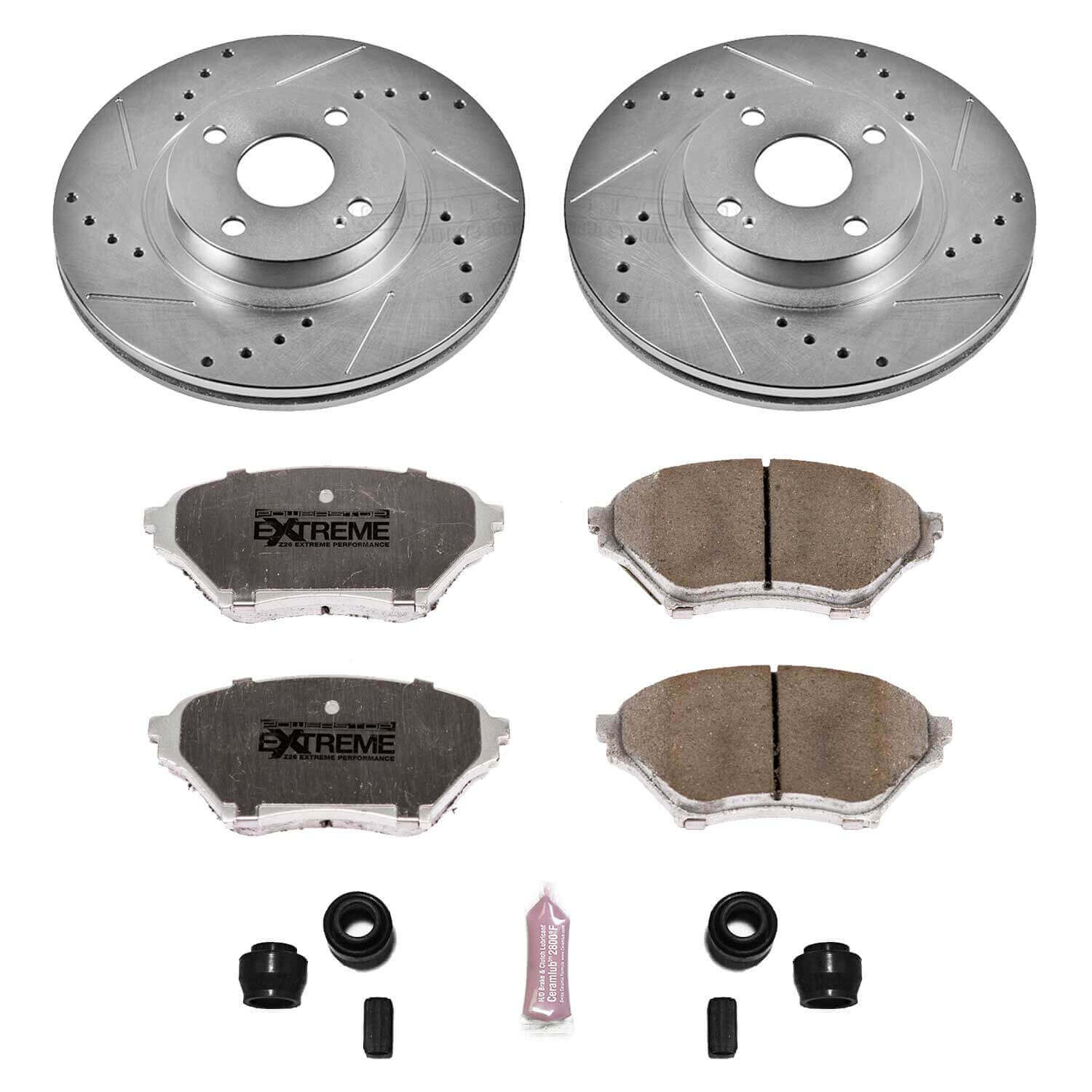 Power Stop K2353-26 Z26 Extreme Street Warrior 1-Click Brake Kit (Front) for 2001-2005 Mazda Miata / MX-5 product image