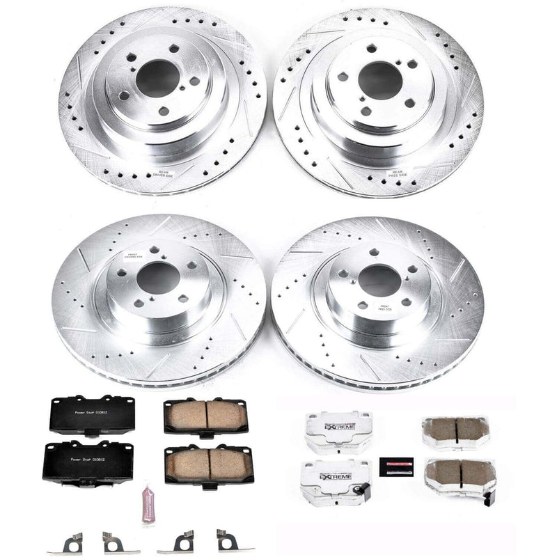 Power Stop K2368-26 Z26 Extreme Street Warrior 1-Click Brake Kit (Front And Rear) for 2006-2007 Subaru Impreza Wrx Wrx product image