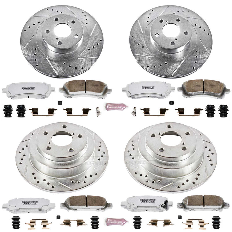 Power Stop K2371-26 Z26 Extreme Street Warrior 1-Click Brake Kit (Front And Rear) for 2002-2003 Subaru Impreza Wrx product image