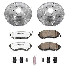 Power Stop K2373-26 Z26 Extreme Street Warrior 1-Click Brake Kit (Front) for 2002-2008 Saab 9-2X Aero product image