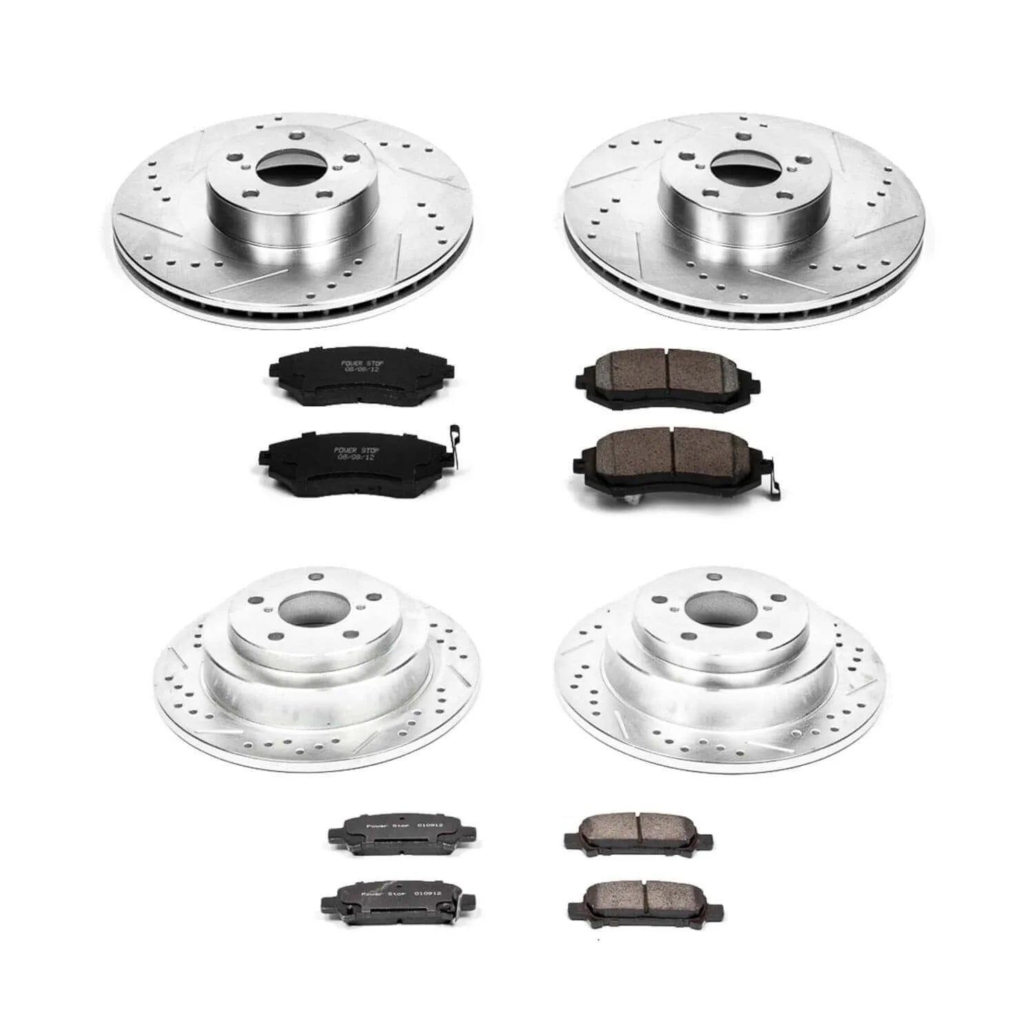 Power Stop K2377 - Z23 Evolution Sport Performance 1-Click Brake Kit With Hardware (Front And Rear)