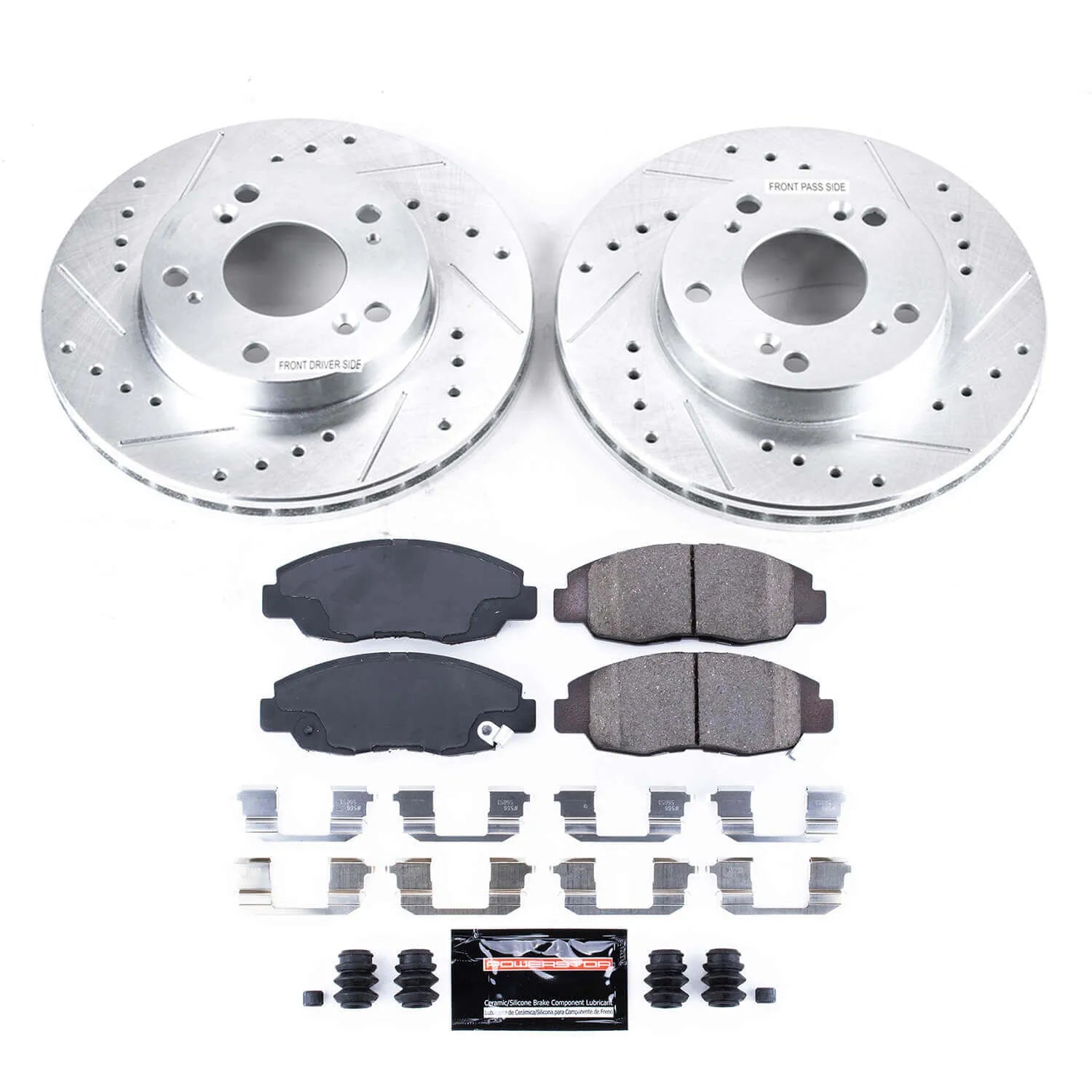 Power Stop K2384 - Z23 Evolution Sport Performance 1-Click Brake Kit With Hardware (Front)