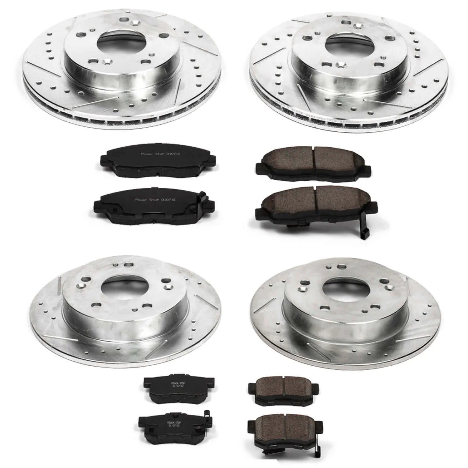 Power Stop K2385 - Z23 Evolution Sport Performance 1-Click Brake Kit With Hardware (Front And Rear)