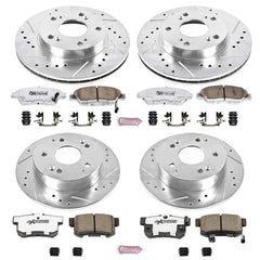 Power Stop K2387-26 Z26 Extreme Street Warrior 1-Click Brake Kit (Front And Rear) for 2002-2006 Acura Rsx product image
