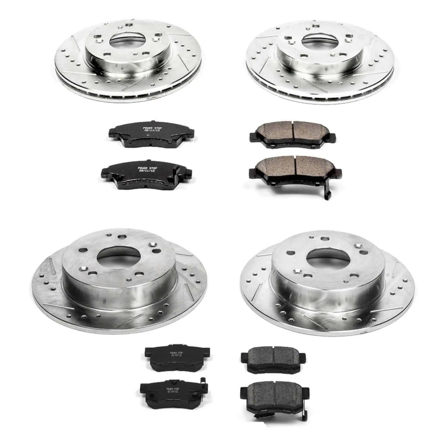 Power Stop K2387 - Z23 Evolution Sport Performance 1-Click Brake Kit With Hardware (Front And Rear)
