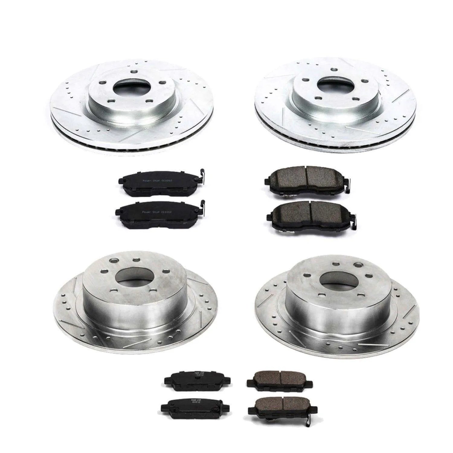 Power Stop K242 - Z23 Evolution Sport Performance 1-Click Brake Kit With Hardware (Front And Rear)