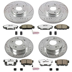 Power Stop K2440-26 Z26 Extreme Street Warrior 1-Click Brake Kit (Front And Rear) for 2006-2011 Honda Civic product image