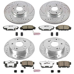 Power Stop K2441-26 Z26 Extreme Street Warrior 1-Click Brake Kit (Front And Rear) for 2002-2006 Acura Rsx Type-S product image