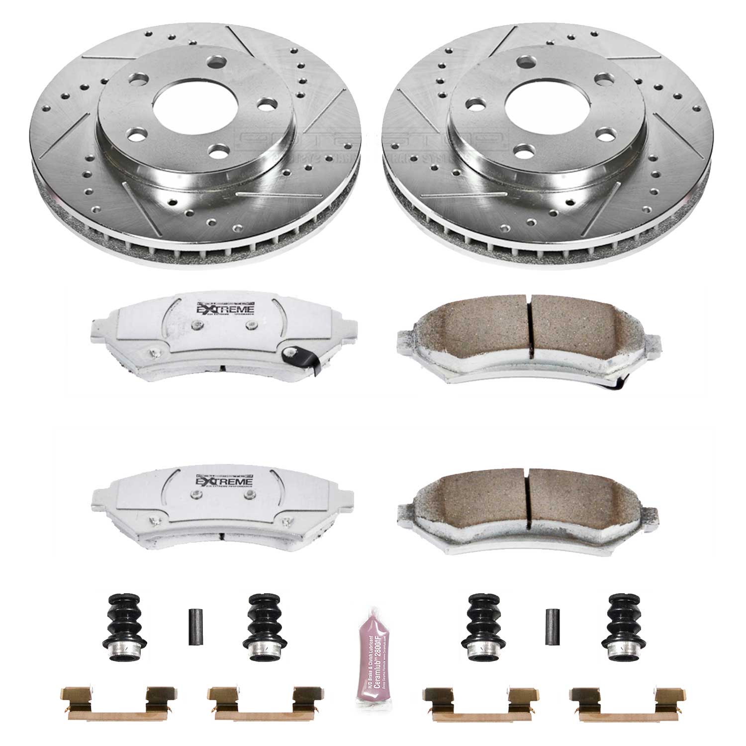 Power Stop K2553-26 Z26 Extreme Street Warrior 1-Click Brake Kit (Front) for 1997-2005 Buick Century product image