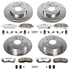 Power Stop K2554-26 Z26 Extreme Street Warrior 1-Click Brake Kit (Front And Rear) for 1997-2005 Buick Century product image