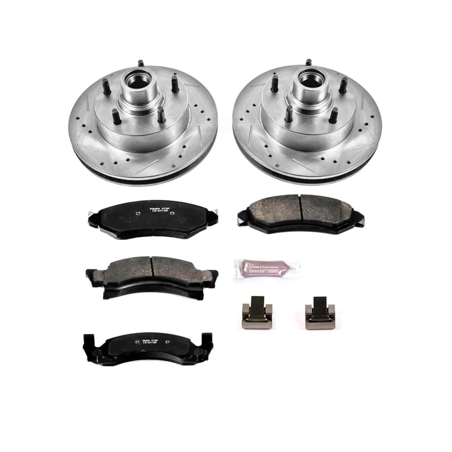 Power Stop K2578 - Z23 Evolution Sport Performance 1-Click Brake Kit With Hardware (Front)