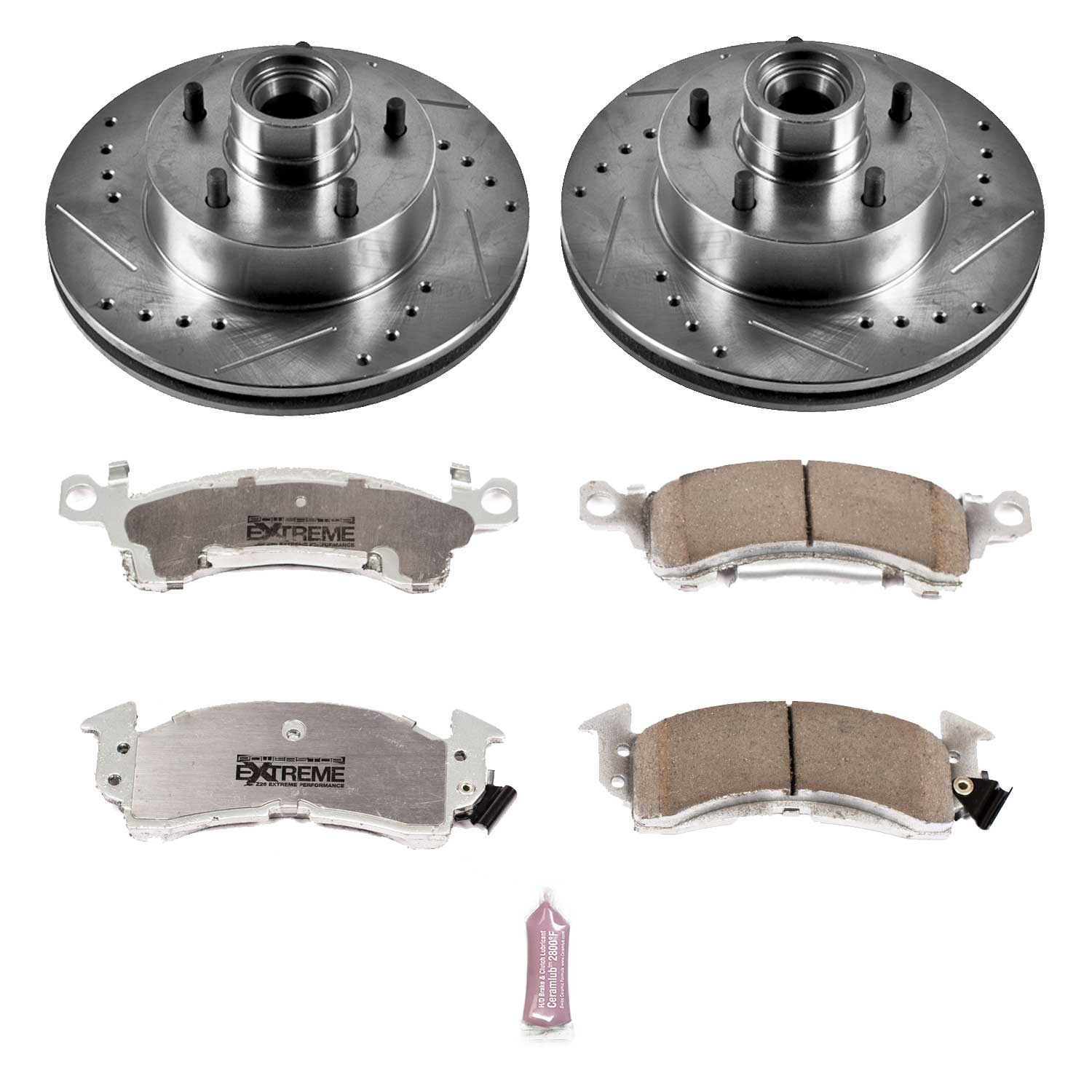 Power Stop K2580-26 Z26 Extreme Street Warrior 1-Click Brake Kit (Front) for 1970-1981 Buick Apollo product image