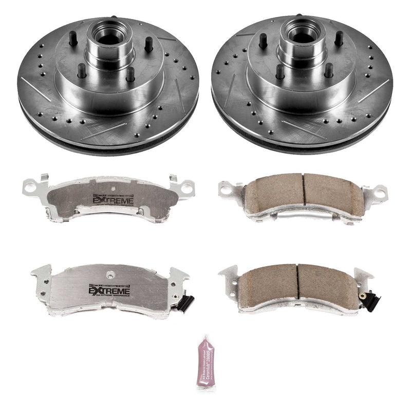 Power Stop K2580-26 Z26 Extreme Street Warrior 1-Click Brake Kit (Front) for 1970-1981 Buick Apollo product image