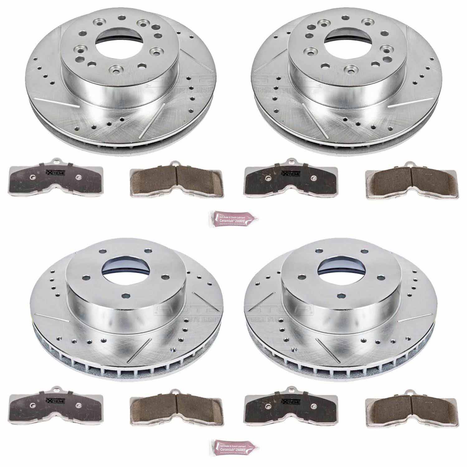 Power Stop K2597-26 Z26 Extreme Street Warrior 1-Click Brake Kit (Front And Rear) for 1965-1982 Chevrolet Corvette product image