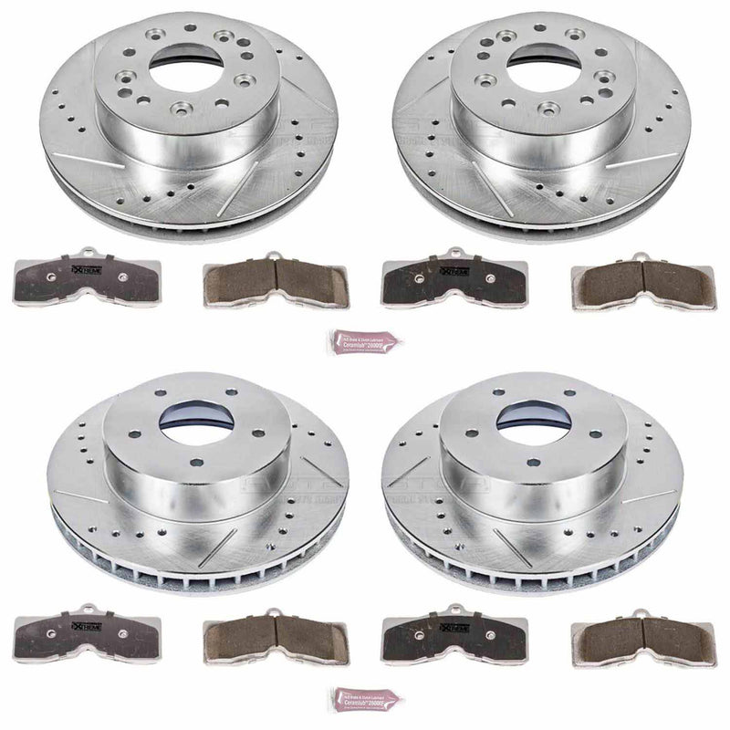 Power Stop K2597-26 Z26 Extreme Street Warrior 1-Click Brake Kit (Front And Rear) for 1965-1982 Chevrolet Corvette product image