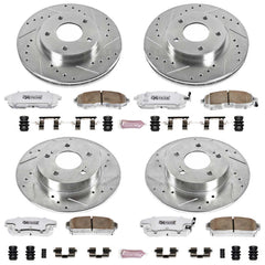 Power Stop K2703-26 Z26 Extreme Street Warrior 1-Click Brake Kit (Front And Rear) for 2001 INFINITI I30 product image