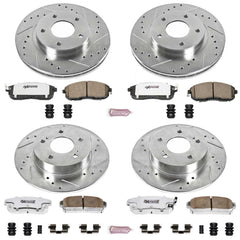 Power Stop K2705-26 Z26 Extreme Street Warrior 1-Click Brake Kit (Front And Rear) for 2001 Nissan Maxima product image