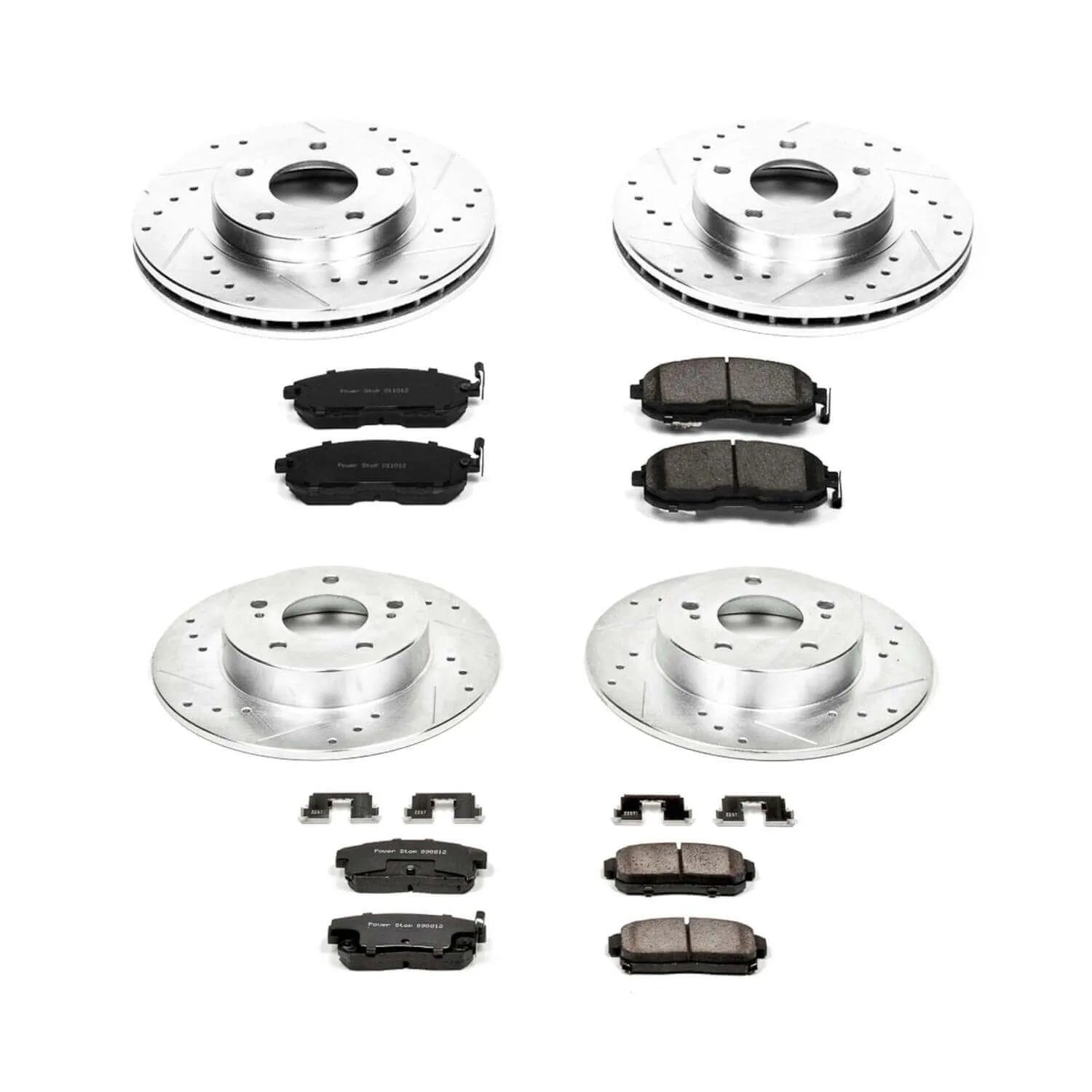Power Stop K2705 - Z23 Evolution Sport Performance 1-Click Brake Kit With Hardware (Front And Rear)