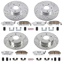 Power Stop K2706-26 Z26 Extreme Street Warrior 1-Click Brake Kit (Front And Rear) for 2002-2004 INFINITI I35 product image