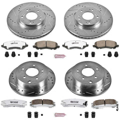 Power Stop K2711-26 Z26 Extreme Street Warrior 1-Click Brake Kit (Front And Rear) for 2004-2012 Mitsubishi Eclipse product image