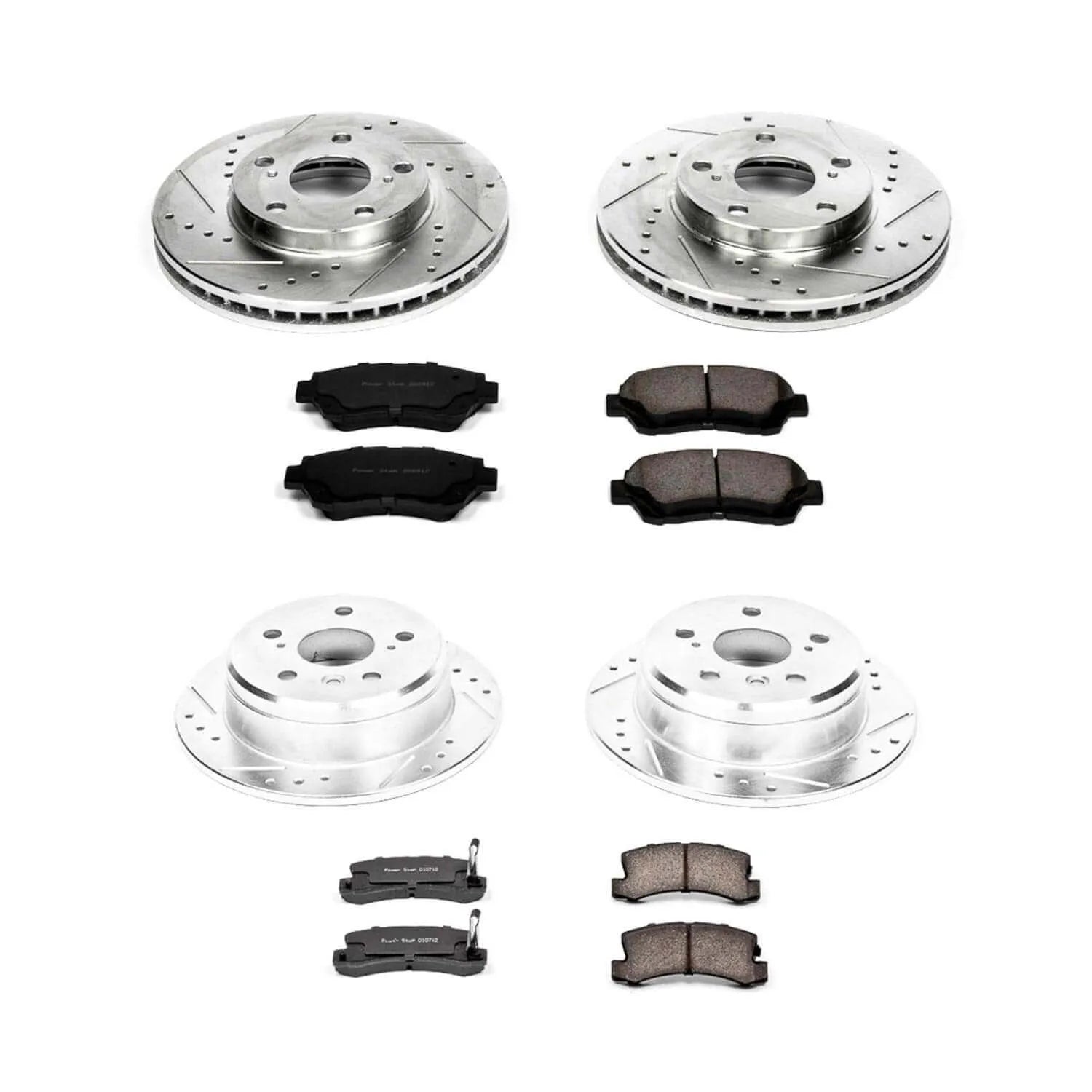 Power Stop K2714 - Z23 Evolution Sport Performance 1-Click Brake Kit With Hardware (Front And Rear)