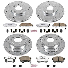 Power Stop K2715-26 Z26 Extreme Street Warrior 1-Click Brake Kit (Front And Rear) for 1999-2001 Acura Rl product image