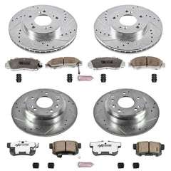 Power Stop K2717-26 - Z26 Extreme Street Warrior 1-Click Brake Kit (Front And Rear) vehicle fitment brake part
