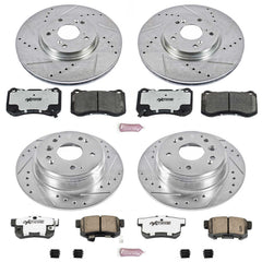 Power Stop K2718-26 - Z26 Extreme Street Warrior 1-Click Brake Kit (Front And Rear) vehicle fitment brake part