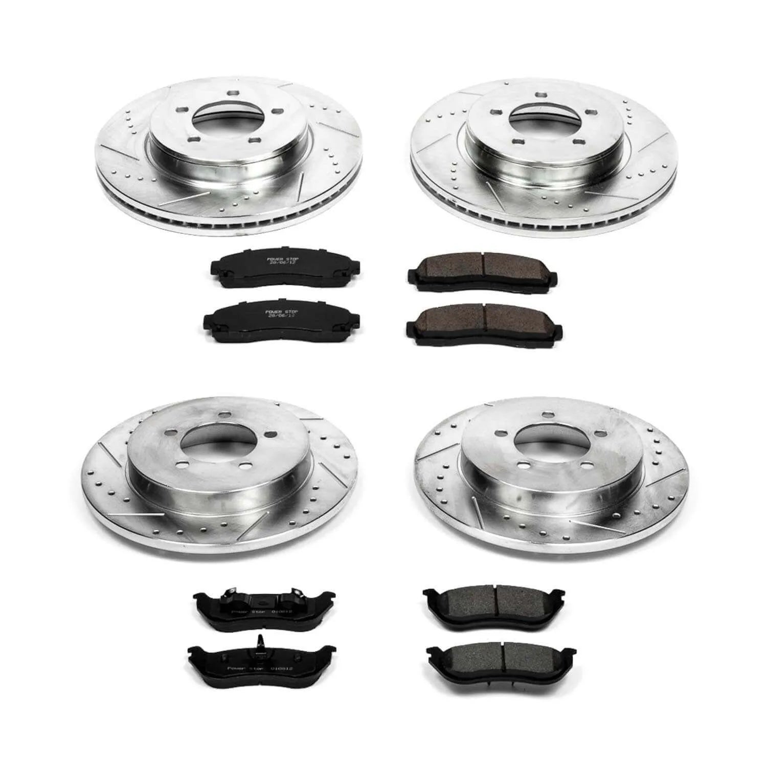 Power Stop K2722 - Z23 Evolution Sport Performance 1-Click Brake Kit With Hardware (Front And Rear)