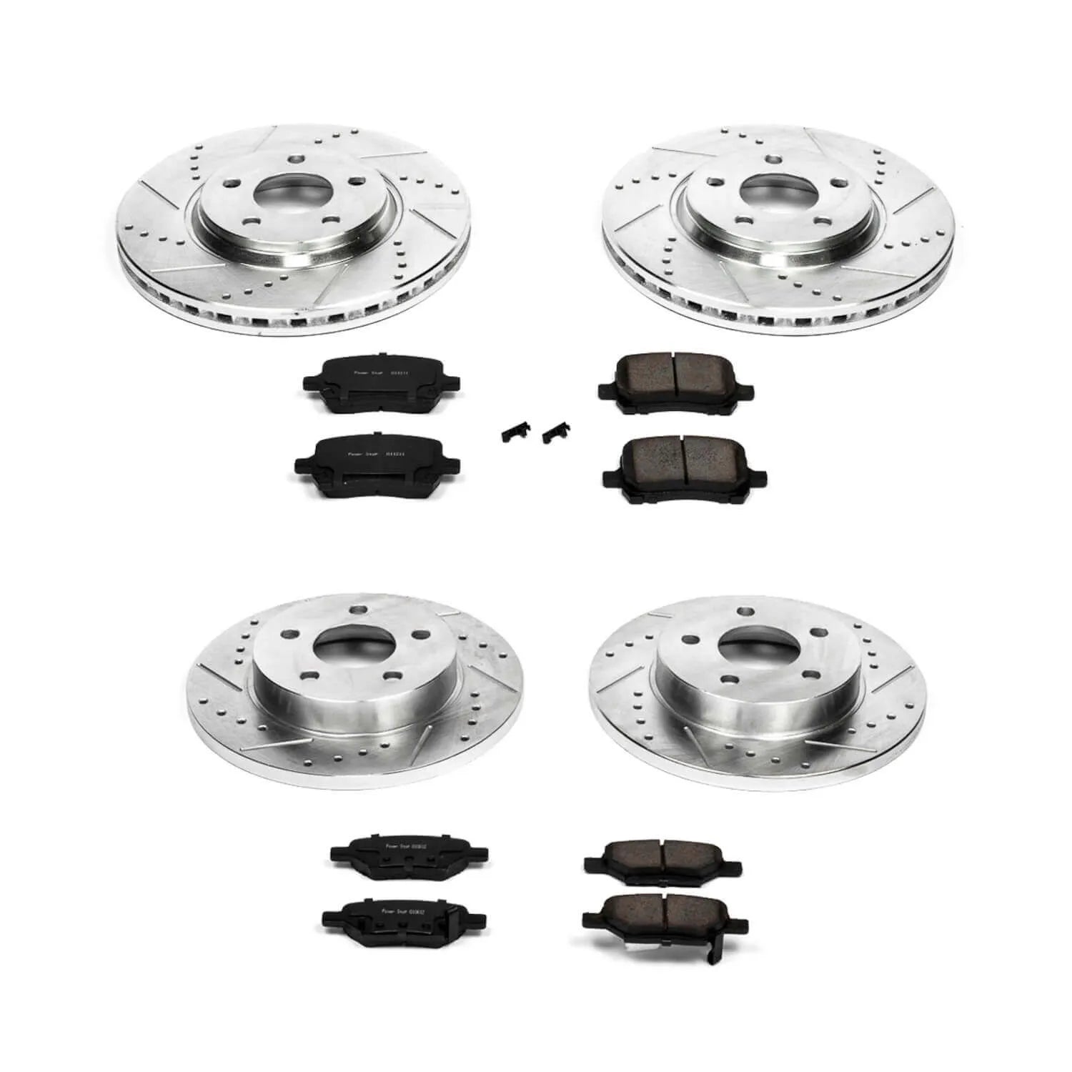 Power Stop K2731 - Z23 Evolution Sport Performance 1-Click Brake Kit With Hardware (Front And Rear)