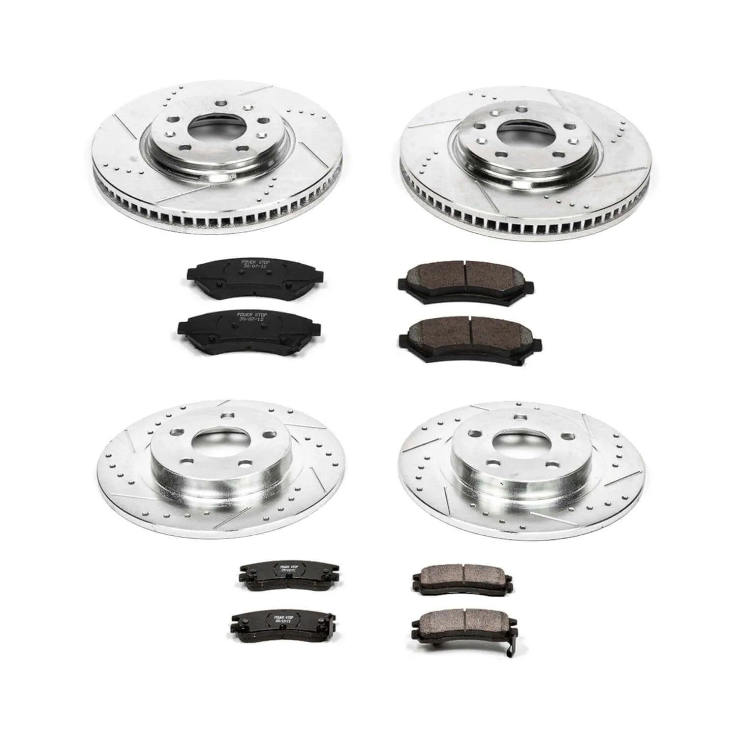 Power Stop K2733 - Z23 Evolution Sport Performance 1-Click Brake Kit With Hardware (Front And Rear)