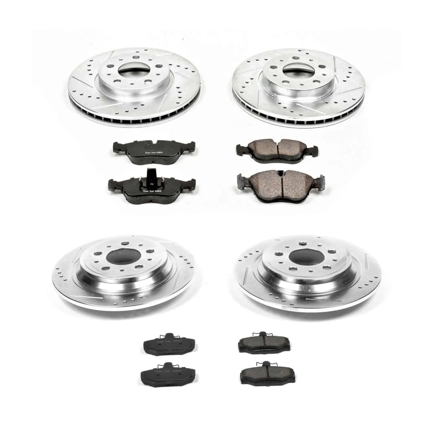 Power Stop K2736 - Z23 Evolution Sport Performance 1-Click Brake Kit With Hardware (Front And Rear)