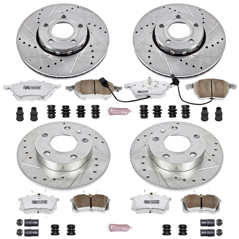 Power Stop K2741-26 Z26 Extreme Street Warrior 1-Click Brake Kit (Front And Rear) for 2002-2006 Audi A4 product image