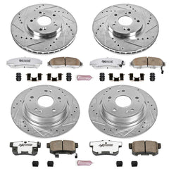 Power Stop K2743-26 Z26 Extreme Street Warrior 1-Click Brake Kit (Front And Rear) for 2006-2007 Honda Accord Sedan (4 Door) product image