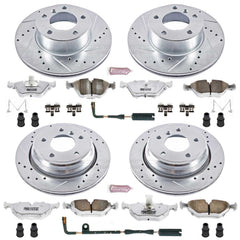 Power Stop K2746-26 Z26 Extreme Street Warrior 1-Click Brake Kit (Front And Rear) for 1997-2003 BMW 525I Sedan (4 Door) product image