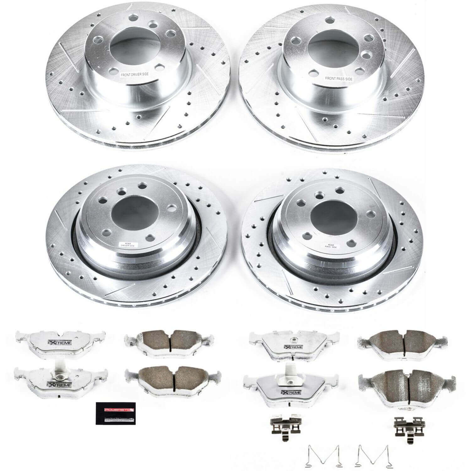 Power Stop K2747-26 Z26 Extreme Street Warrior 1-Click Brake Kit (Front And Rear) for 1999-2003 BMW 525I Station Wagon product image
