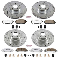 Power Stop K2748-26 Z26 Extreme Street Warrior 1-Click Brake Kit (Front And Rear) for 2004-2006 Subaru Baja Turbo product image