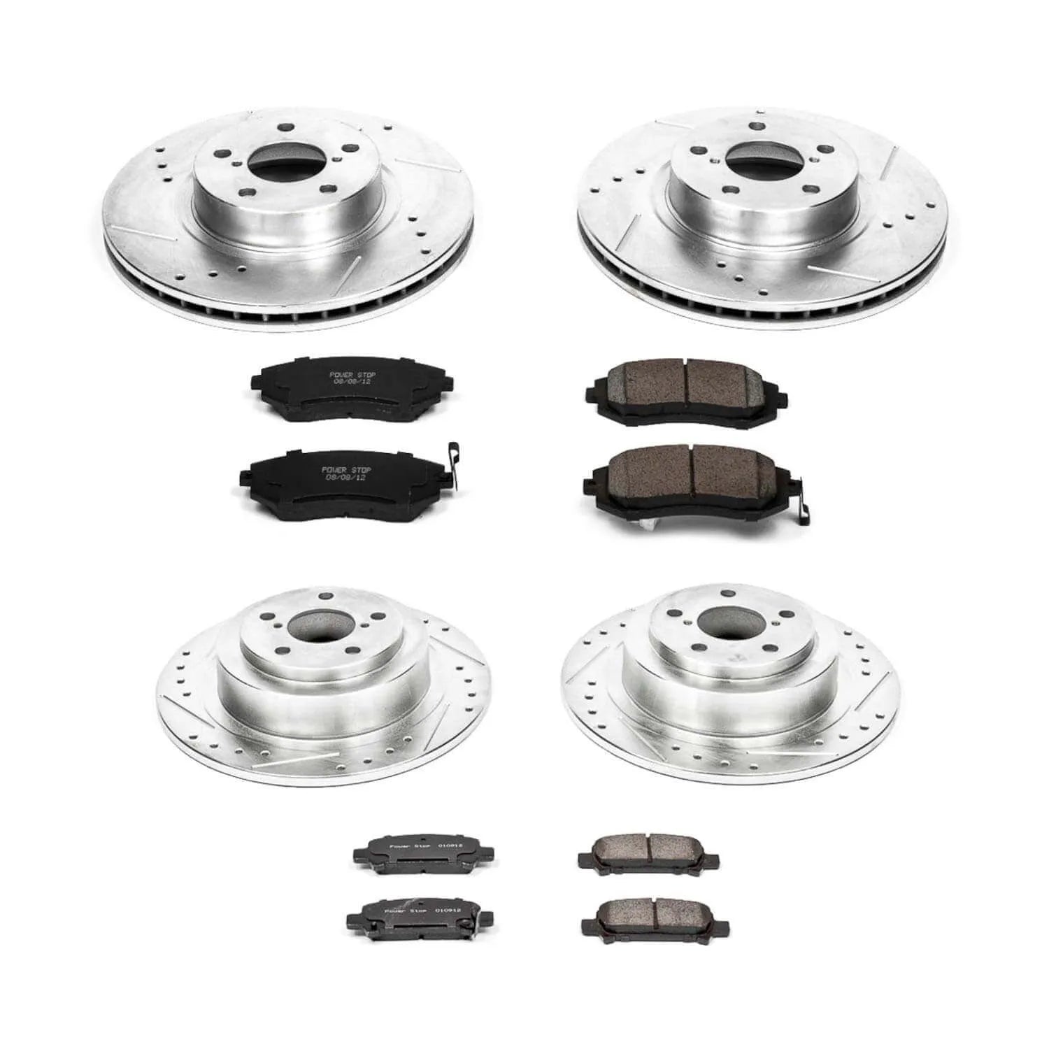 Power Stop K2750 - Z23 Evolution Sport Performance 1-Click Brake Kit With Hardware (Front And Rear)