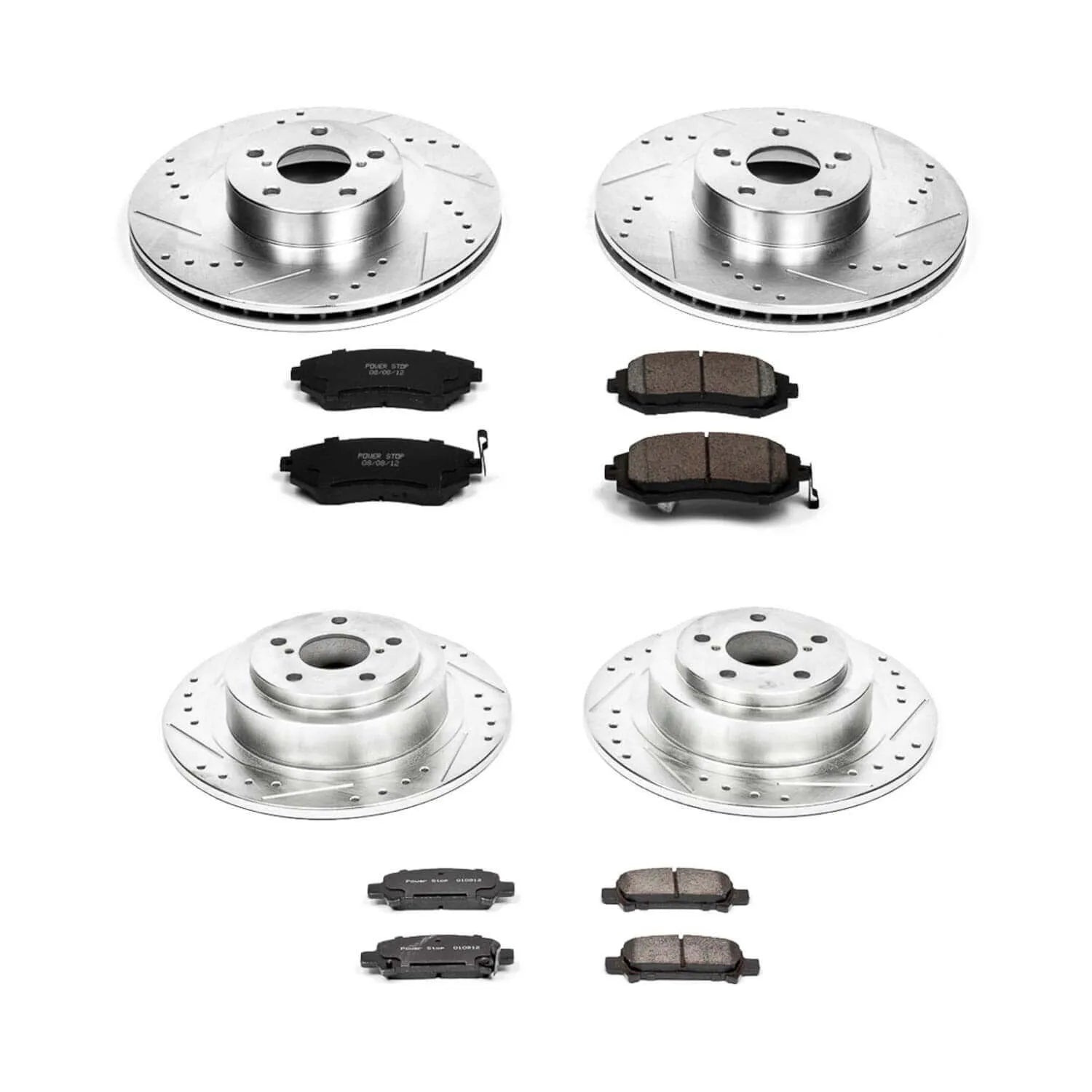 Power Stop K2751 - Z23 Evolution Sport Performance 1-Click Brake Kit With Hardware (Front And Rear)