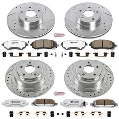 Power Stop K2752-26 Z26 Extreme Street Warrior 1-Click Brake Kit (Front And Rear) for 2001-2002 Subaru Legacy product image