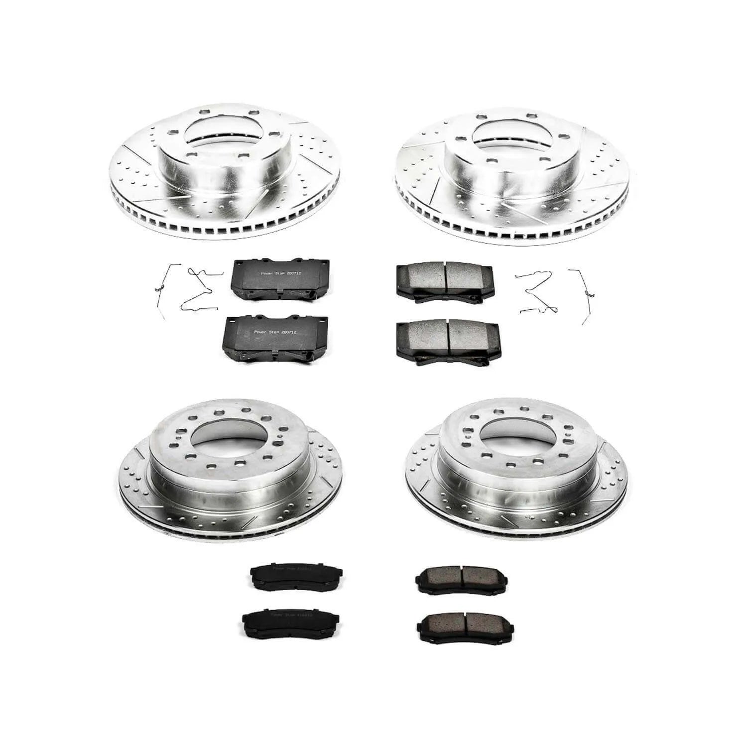 Power Stop K2756 - Z23 Evolution Sport Performance 1-Click Brake Kit With Hardware (Front And Rear)